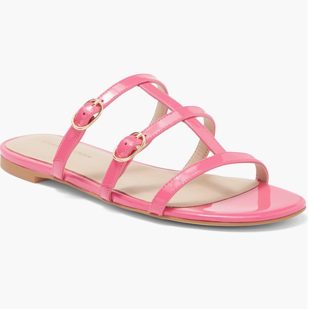 Stuart Weitzman Grecian Cage Slide Sandals